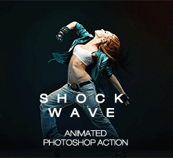 极品PS动作－能量冲击(GIF动画/含高清视频教程)：Gif Animated Shockwave Photoshop Action